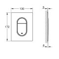 Mygtukas montavimo rėmui Grohe Arena Cosmo duo, 130x172 mm, vertikalus, brushed cool sunrise