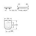 Poda vāks Grohe EuroCeramic, QR/SC, balts