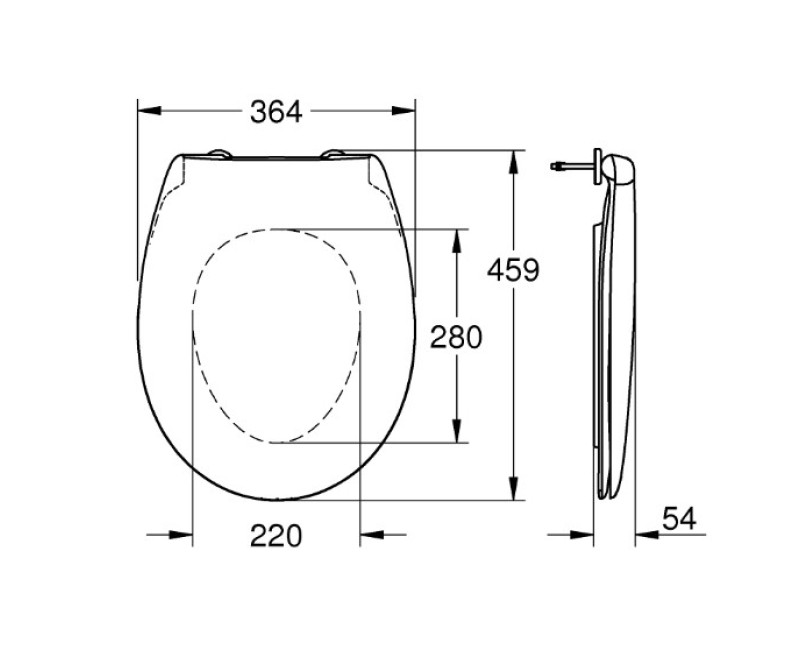 Крышка для Унитаза Grohe BauCeramic, QR/SC, белая