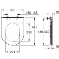 Крышка Унитаза Grohe BauCeramic Slim, QR/SC, белая