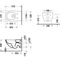 Pakabinamas tualeto indas Duravit Architec Rimless, su Soft Close dangčiu 365x575 mm, baltas