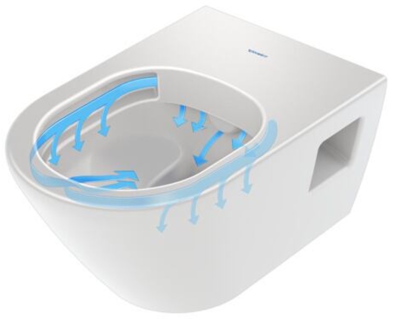 Подвесной унитазDuravit D-Neo Compact Rimless 370 x 540 мм, с крышкой, белый