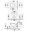 Подвесной унитазDuravit D-Neo Compact Rimless 370 x 540 мм, с крышкой, белый