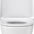 Piekaramais tualetes pods Duravit D-Neo Compact rimless, 370x480 mm, ar QR/SC vāku , balts