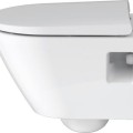 Piekaramais tualetes pods Duravit D-Neo Compact rimless, 370x480 mm, ar QR/SC vāku , balts
