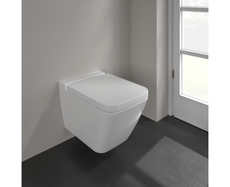 Pakabinamas tualeto puodas Villeroy & Boch Finion Rimless, 375x560 mm, SupraFix, be dangčio, DirectFlush, baltas CP