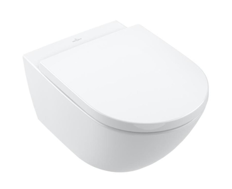 Piekaramais tualetes pods Villeroy & Boch Subway 3.0 Rimless, 370x560 mm, bez vāka, TwistFlush, SupraFix, balts