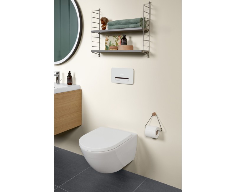 Piekaramais tualetes pods Villeroy & Boch Subway 3.0 Rimless, 370x560 mm, bez vāka, TwistFlush, SupraFix, balts
