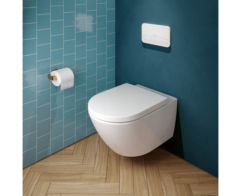 Piekaramais tualetes pods Villeroy & Boch Subway 3.0 Rimless, 370x560 mm, bez vāka, TwistFlush, SupraFix, balts