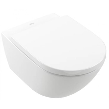 Piekaramais tualetes pods Villeroy & Boch Subway 3.0 Rimless, 370x560 mm, bez vāka, TwistFlush, SupraFix, balts CP