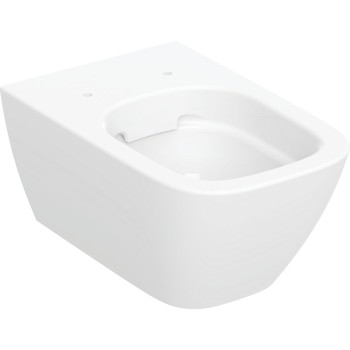 Piekaramais tualetes pods Geberit Smyle Square Rimfree, 350x540 mm, bez vāka balts