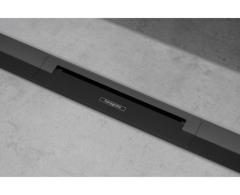 Душевой канал Hansgrohe RainDrain Flex, 800 мм, поворотный, черный матовый хром