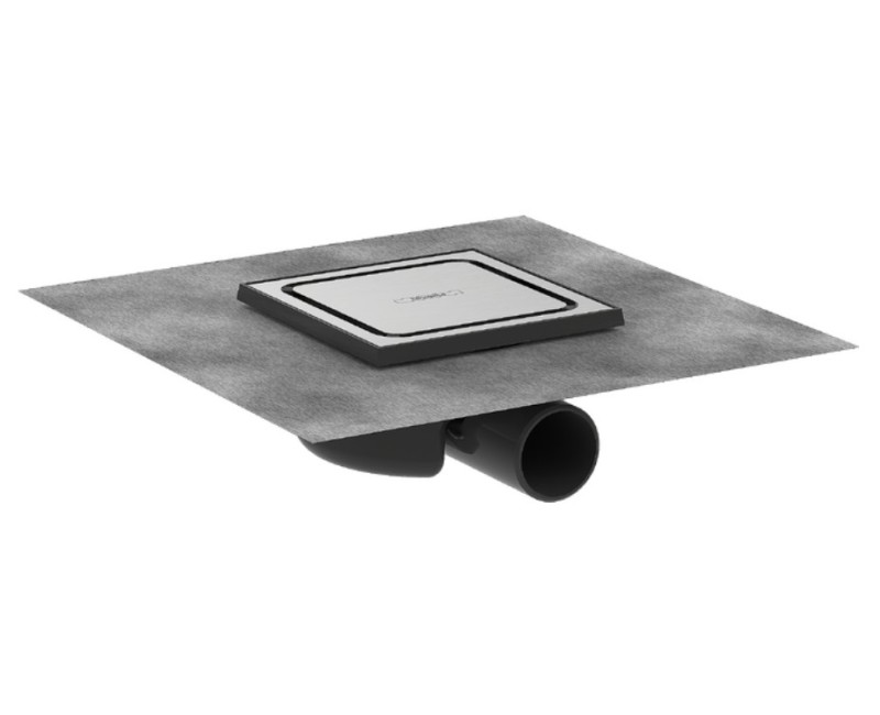 Dušo trapas Hansgrohe RainDrain Spot, 150x150 mm, horizontalus, šlifuotas nerūdijančio plieno