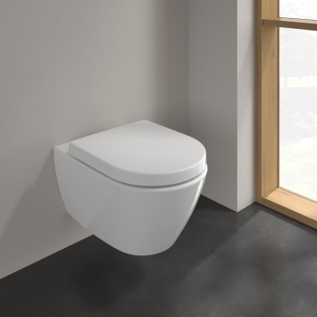 Piekaramais tualetes pods Villeroy & Boch Subway 2.0 Rimless, 370x560 mm, bez vāka SupraFix, balts