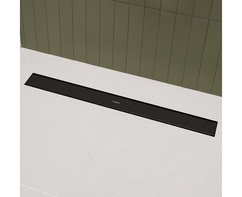Душевой канал Hansgrohe RainDrain Go, 900 мм, под плитку, черный матовый