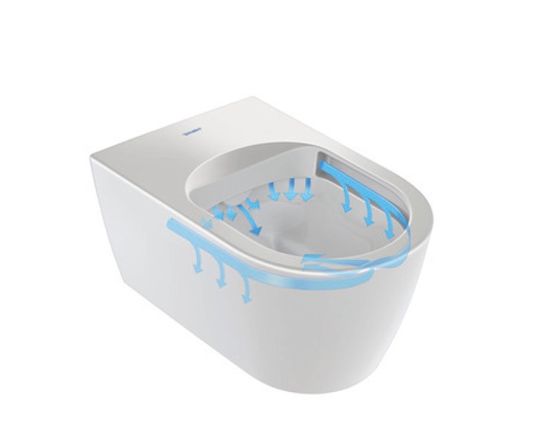 Piekaramais tualetes pods ar bide Duravit tarck f Lite Compact Rimless SensoWash, ar vāku, 378x575 mm, balts HG