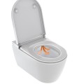 Piekaramais tualetes pods ar bide Duravit tarck f Lite Compact Rimless SensoWash, ar vāku, 378x575 mm, balts HG