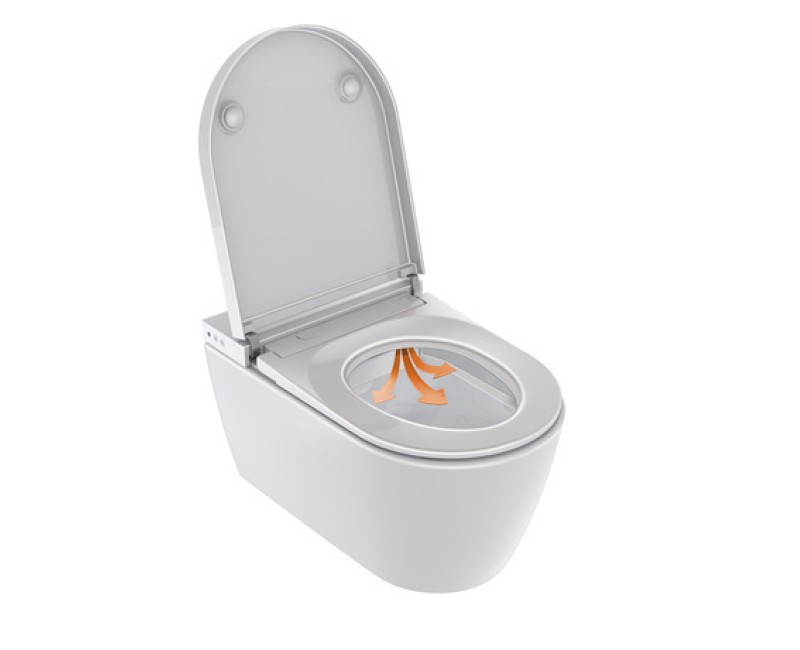 Piekaramais tualetes pods ar bide Duravit tarck f Lite Compact Rimless SensoWash, ar vāku, 378x575 mm, balts HG