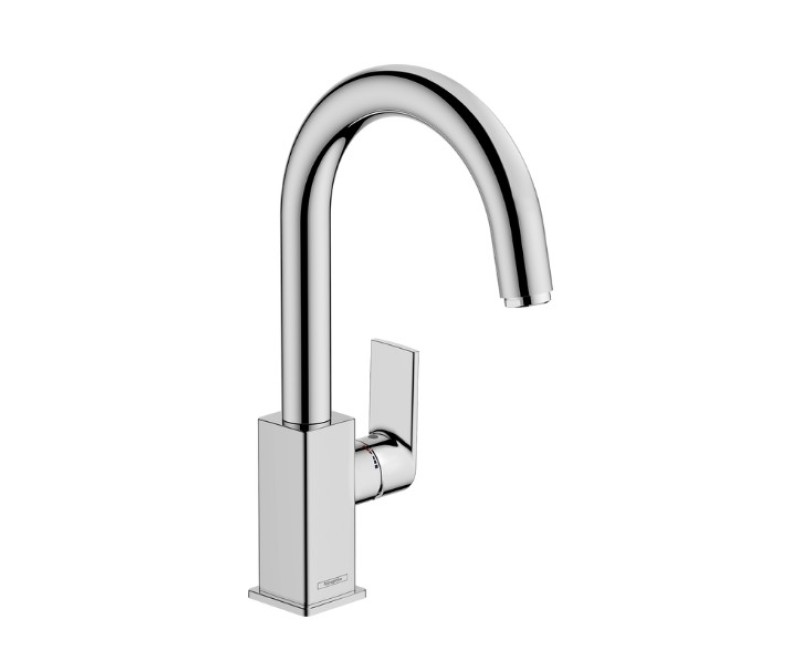 Vonios kriauklės maišytuvas Hansgrohe Vernis Shape 200, su pop-up, aukštas, chromas