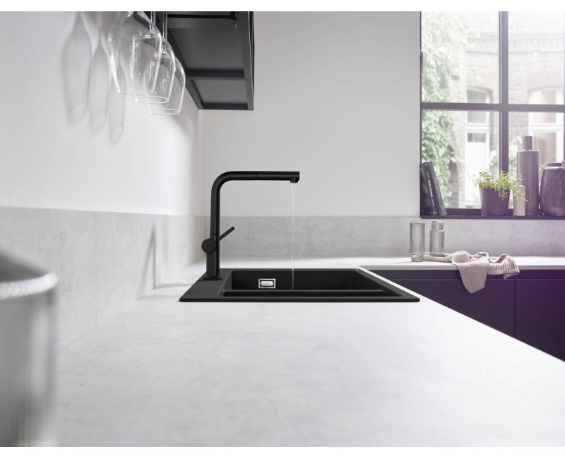 Смеситель для кухонной мойки Hansgrohe Talis M54 270 1jet, с выдвижной головкой, нержавеющая сталь