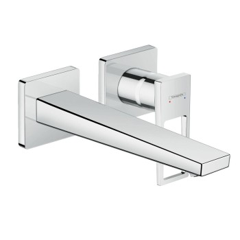 Vannas istabas izlietnes maisītājs Hansgrohe Metropol Loop virsapmetuma daļa, 2 caurumu, iztece 225 mm, hroms