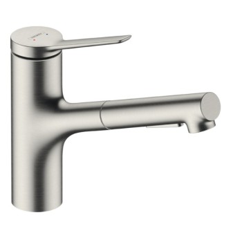 Смеситель для кухонной мойки Hansgrohe Zesis M33-160 2jet, с выдвижной головкой, хром