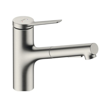 Смеситель для кухонной мойки Hansgrohe Zesis M33-160 1jet, для монтажа на окно, хром