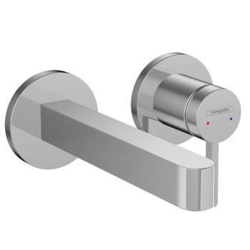 Vannas istabas izlietnes maisītājs Hansgrohe Finoris 16.8cm Iebūvējams, EcoSmart, no sienas, iztece 165 mm, hroms