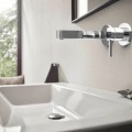 Vannas istabas izlietnes maisītājs Hansgrohe Finoris 16.8cm Iebūvējams, EcoSmart, no sienas, iztece 165 mm, hroms