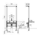Монтажная рама для биде Villeroy & Boch ViConnect, 525x100 мм, h=1120 мм