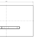 Taustiņš montāžas rāmim Villeroy & Boch ViConnect E300, 253x145 mm, hroms