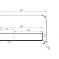 Taustiņš montāžas rāmim Villeroy & Boch ViConnect E200, 253x145 mm, matēts hroms
