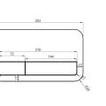 Кнопка для монтажной рами Villeroy & Boch ViConnect E200, 253x145 мм, черный матовый