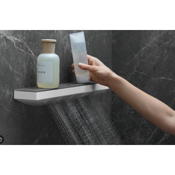 Душевая система Hansgrohe Rainfinity Porter 500, правая сторона, с держателем для душевой лейки и полочкой, хром