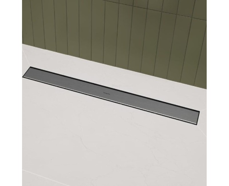Душевой канал Hansgrohe RainDrain Go, 800 мм, под плитку, матовая нержавеющая сталь