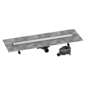 Dušas kanāls Hansgrohe RainDrain Go, 800 mm, flīzējams, brushed stainless steel