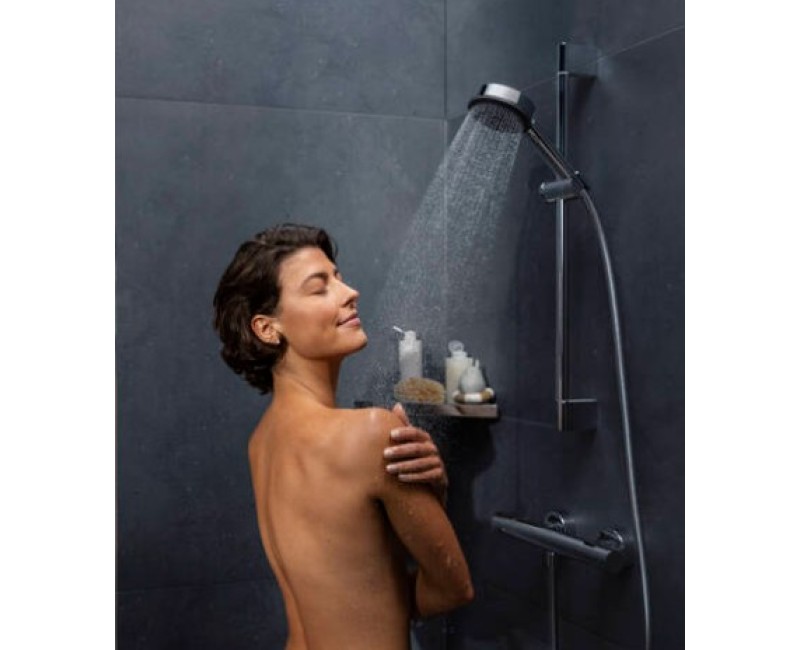 Dušas komplekts Hansgrohe Ecostat Fine ar dušas kompl. Pulsify Select S 105 3jet Relaxation EcoSmart, Hromēta