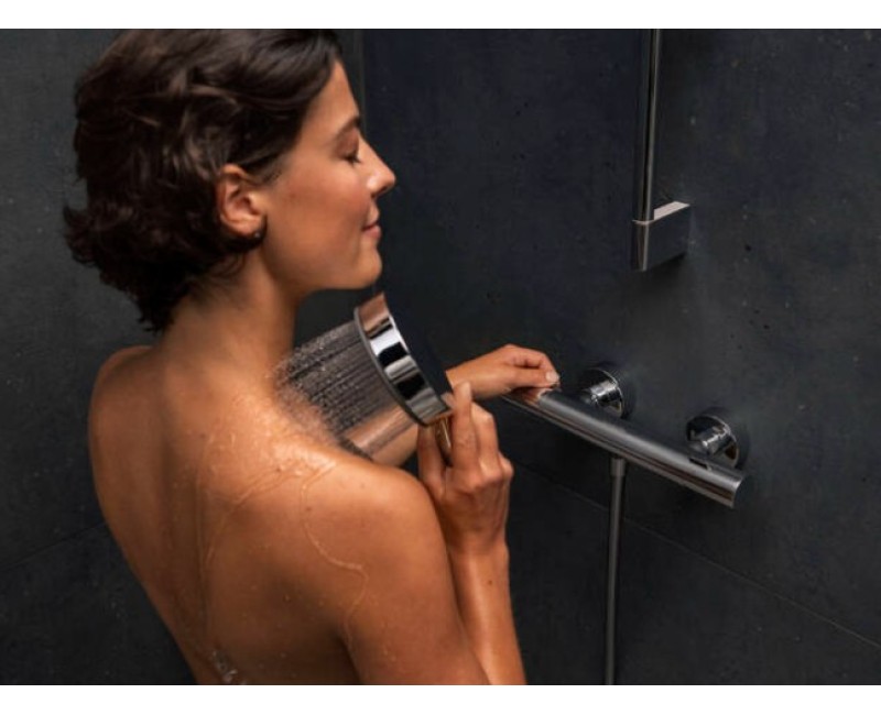 Dušas komplekts Hansgrohe Ecostat Fine ar dušas kompl. Pulsify Select S 105 3jet Relaxation EcoSmart, Hromēta