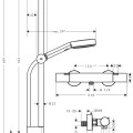 Dušas komplekts Hansgrohe Ecostat Fine ar dušas kompl. Pulsify Select S 105 3jet Relaxation EcoSmart, Hromēta