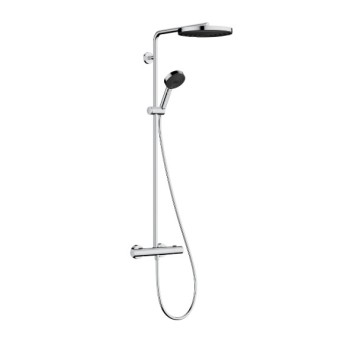 Dušas sistēma Hansgrohe Pulsify 260 1 jet ar termostatu Ecostat Fine un rokas dušu 3 jet, Hromēta
