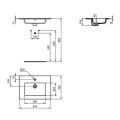 Vannas istabas izlietne Ideal Standard Tempo, 610x450 mm, balta