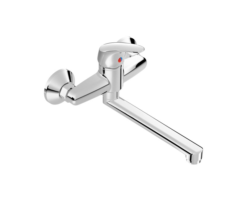 Vannas istabas izlietnes maisītājs Jika Talas, iztece 210 mm, pie sienas, hroms
