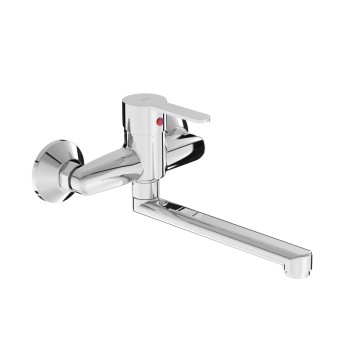 Virtuves izlietnes maisītājs Jika Lyra Smart, no sienas, iztece 210 mm, hroms