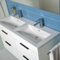 Vannas istabas skapītis ar izlietni Jika Cube, 1200x430 mm, h=607 mm, 4A, balts