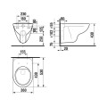 Подвесной унитаз Jika Lyra Plus Rimless, 360x530 мм, настенный, белый