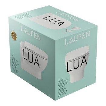 Подвесной Унитаз Laufen Lua Basic Rimless, настенный с крышкой SC, 360 x 520 мм, белый