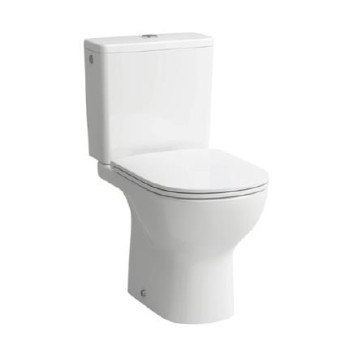 Унитаз Laufen Lua Essential Rimless, с крышкой SC 360х650 мм, слив горизонтальный, вход снизу, белый