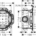 Montāžas iebūvējamā daļa Hansgrohe iBox, universālais 01700180