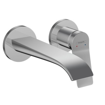 Vannas istabas izlietnes maisītājs Hansgrohe Vivenis virsapmetuma daļa, 2 caurumi, iztece 195 mm, no sienas, hroms