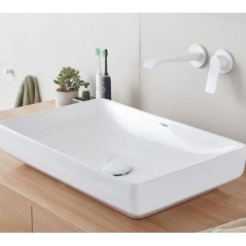 Vannas istabas izlietnes maisītājs Hansgrohe Vivenis virsapmetuma daļa, 2 caurumi, iztece 195 mm, no sienas, matēt
